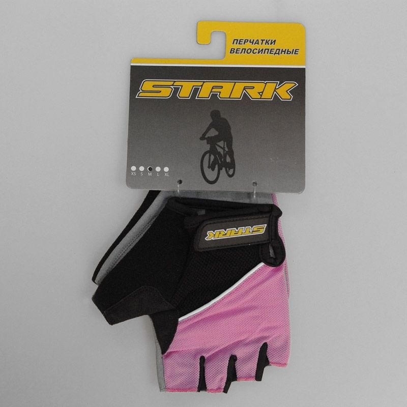 Велоперчатки Stark NC-887 черно-розовые