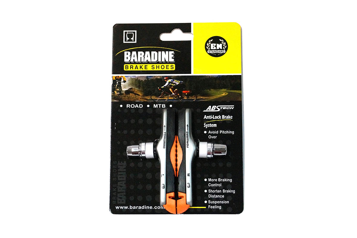 Колодки тормозные Baradine ABS-01VC МТВ 72мм картриджные черно-оранжевые